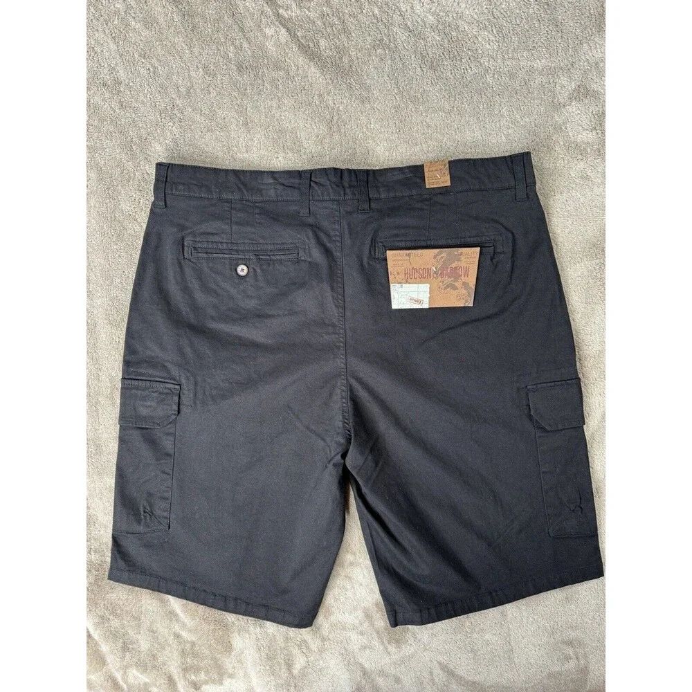 Hudson & Barrow Men’s Black Cargo Shorts Size 40 Lightweight Utility Outdoor - Picture 2 of 12